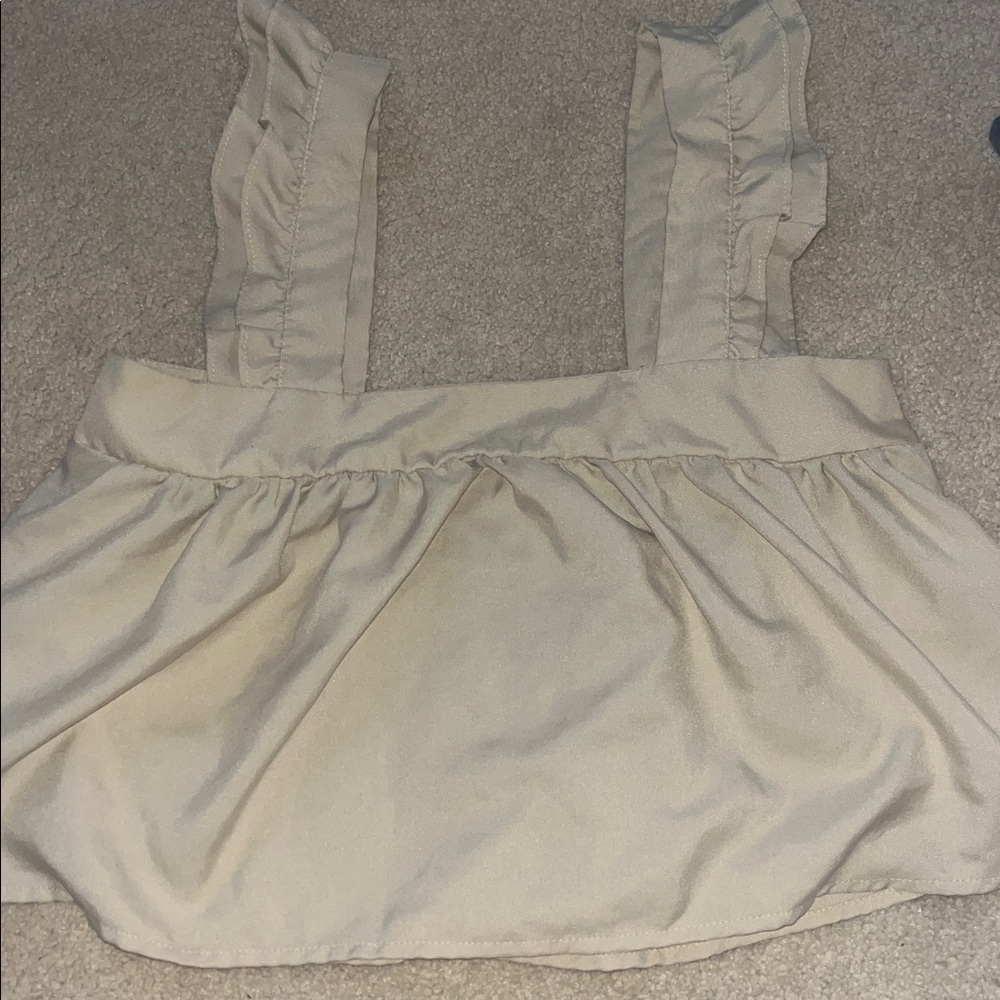 206 Collective Cream Ruffled Top